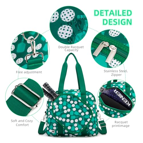 ROYALFAIR Pickleball Bag, Pickleball Tote Bag high-capacity Adjustable Shoulder Strap for Pickleball Paddle Shoulder Bag, Pickleball Bag for Women Men
