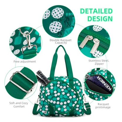 ROYALFAIR Pickleball Bag, Pickleball Tote Bag high-capacity Adjustable Shoulder Strap for Pickleball Paddle Shoulder Bag, Pickleball Bag for Women Men