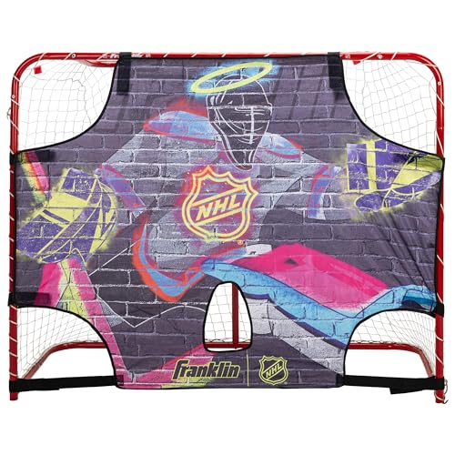 Franklin Sports NHL Street Hockey Goalie Shooting Target - Shooter Tutor Hockey Goal Practice Target - Street Hockey Net Goalie Target - Easy Attach Targe - color: Assorted Colors, size: 54" X 44"