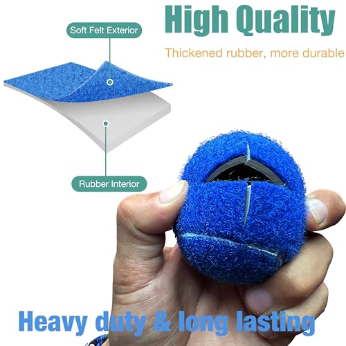 Precut Tennis Balls for Walkers, 4 PCS Heavy Duty Long Lasting Glide Balls - Precut for Easy Installation, Universal Felt Pads for Walker Legs & Furniture, Floor Protectors