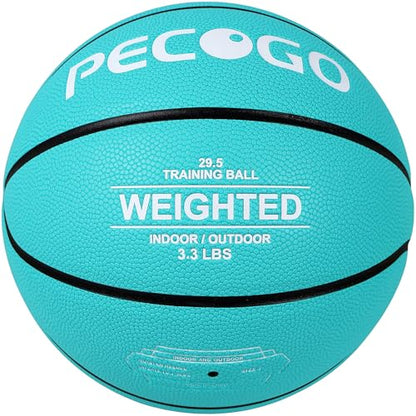 Size 6/7 Weighted Training Basketball (2.2/3/3.3 lbs) - Heavy Indoor/Outdoor Basketball for Dribbling, Passing, Rebounding & Skill Development