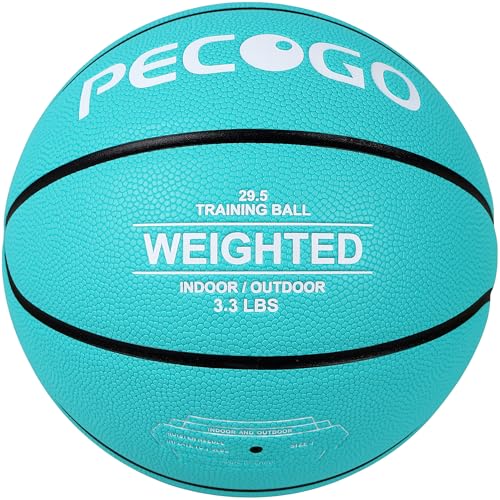 Size 6/7 Weighted Training Basketball (2.2/3/3.3 lbs) - Heavy Indoor/Outdoor Basketball for Dribbling, Passing, Rebounding & Skill Development - size: Size 7, style: 3.3LBS