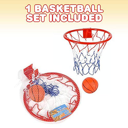 ArtCreativity Mini Over-the-Door Basketball Hoop Game – Easy to Hang, No Assembly Required – Includes 1 Mini Ball & Durable Net Hoop – Indoor Basketball Toy Gift for Kids, Teens & Adults Bedroom Play