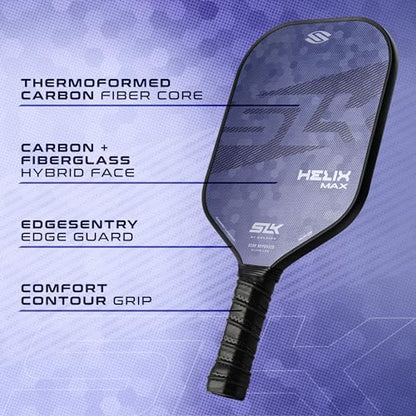 Selkirk Sport SLK Helix Pro Pickleball Paddle | Thermoformed Carbon Fiber Pickleball Paddles with Carbon Fiber & Fiberglass Hybrid Face | Unmatched Control - color: Camo Hex