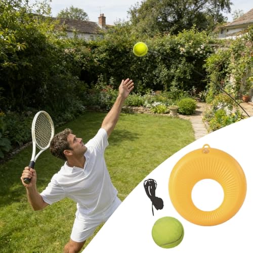 Tennis Rebounder Trainer, Solo Practice Tennis System, 7.87X8.26X2.36 inch Portable Ball Return Training Equipment, Adjustable Net Rebound Tool with Stable Frame Design, Tennisx Skill Training Device