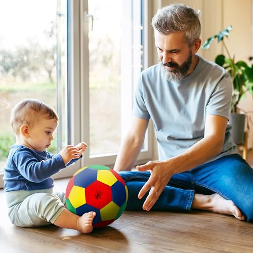 SZCXTOP Indoor Soccer Ball Size 4, Soft Low-Noise House Soccer Ball for Kids Teens