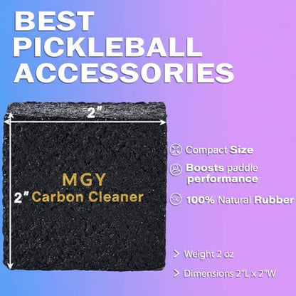 2 Pack Pickleball Paddle Eraser, Pickleball Paddle Cleaner for Raw Carbon Fiber Paddles, Essential Pickleball Accessories, Remove Residue & Dirt, Restore Ball Spin, Decent Pickleball Gift