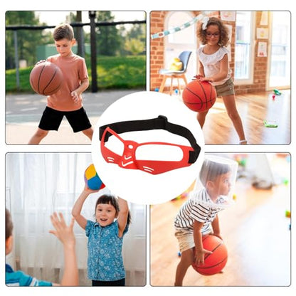 LESSO Basketball Dribbling Goggles Protective Sports Training Glasses for Adults Basketball Players - color: Red
