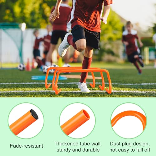 Agility Hurdles Training Equipment - Speed Hurdles and Soccer Cones with Carrying Bag for Soccer, Football, and Track Drills, Ideal for Athletes Speed and Agility Training - style: 5 PCS