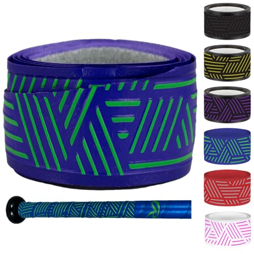 Rawlings | 1.00mm / 1.80mm / 2.75mm Bat Grip | Baseball / Softball | Multiple Colors - color: Lime & Blue, size: 1.80mm | Standard Thickness | All Bats