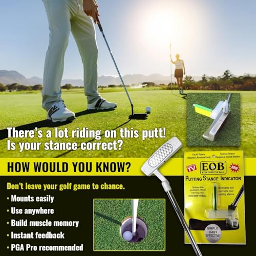 Golf Putting Alignment Tool – Putting Stroke & Putter Alignment Tool, Foot Position Trainer – Perfect Golf Training Aid for Accuracy, Consistency & Lower Scores – Trusted by PGA Pros