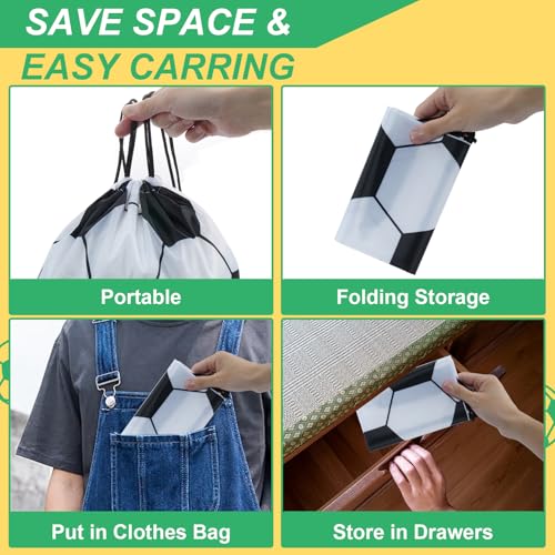 12Pack Drawstring Backpack Soccer Drawstring Bag Gift Bags,Drawstring Backpacks Bulk,Soccer Party Favors Cinch Bags String Bags Goodie Sack Bag(Soccer) - color: Soccer