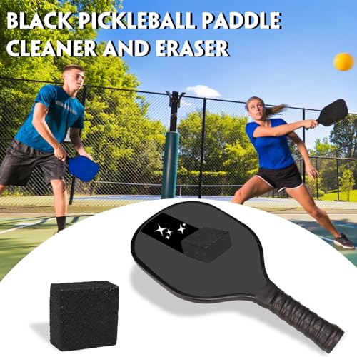 9Pcs Pickleball Racket Accessories Kit, Include 2 Pickleball Paddle Grip Tape, 6 White Pickleball Lead Tape, Black Pickleball Paddle Cleaner and Eraser, Pickle Ball Sport Accessories - color: Black