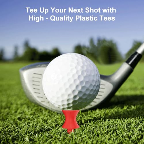 100 Pack 1.25" Plastic Golf Tees, Short Golf tees，Durability & Stability, Engineered to Minimize Friction and Side Spin，Golf Practice Supplies，Ideal Party Gift.Small Golf tees for par 3.