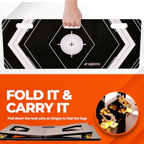 Portable Soccer Rebounder Board - Dual Angle Training Wall for Passing & Shooting - Large Surface Area - size: 32x12 Inch
