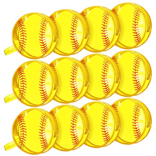 Reginary 12 Pcs Softball Cosmetic Bag Gifts Accessories for Makeup Bags Softball Clear PVC Cheer Case Toiletry Zipper Pouch Waterproof Travel Handbag Purses Organizer for Softball Team Gift - style: Softball