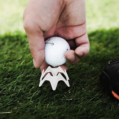 20pcs Golf Tees, Plastic Golf Simulator Tees Practice Golf Tees Indoor Outdoor White Rubber Golf Mat Tees Golf Training Accessories for Home Outside Winter Turf Driving Range (10 Tall + 10 Short)