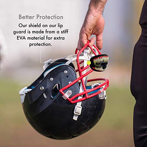 DAMAGE CONTROL Pacifier Mouthpiece – Football Mouthguard with Helmet Strap, Protects Teeth, Jaw & Mouth – Mouth Piece for Sports, No Boiling, Allows Airflow – Gear for Adults & Youth (SymBite) - color: Symbite