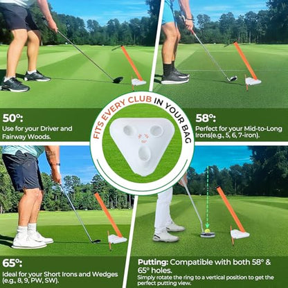 Visual Lock Golf Training Aid – Instant Head Stability & Swing Plane Trainer – Master Swing Path, Fix Swaying, and Correct Slices for Driver & Irons