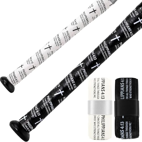 4 Pcs Cross Baseball Bat Grip Tapes, 1.5mm, Precut and Full Adhesive Softball Grip Tape,Non-Slip Baseball Bat Wrap, for Multi-Sport Handles - color: 4:13 white+black