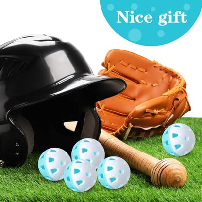 VioraWhite Mini Practice Baseballs 1. 65 Inch Small Baseball Training Lightweight Hollow with a Drawstring Bag for Hitting, Batting Training Use
