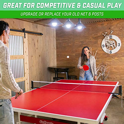 GoSports Universal Regulation Table Tennis Net with Clamps 72 Inch Tournament Regulation Net with Adjustable Side Posts