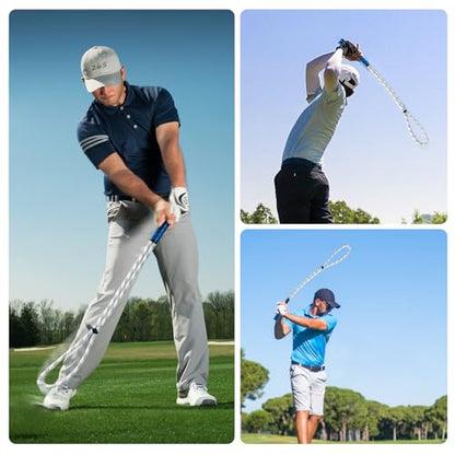 THE GOLFER STORE Golf Rope Swing Trainer Golf Swing Training Aid - Portable Golf Rope for Improving Swing Speed, Tempo and Power for All Levels of Warm-Up Practice Equipment