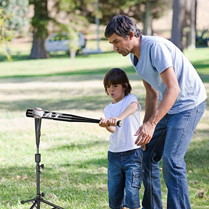 BaseGoal Batting Tee Baseball Tee,Softball Travel Portable Tee Tripod Stand Rubber Tee for Batting Training Practice with Carrying Bag - color: Black, style: New Tee