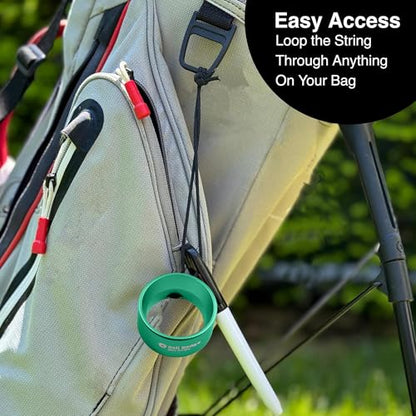 Ball Badge Aim Stripe - 360 Degree Golf Ball Line Marker Kit with Golf Bag Attachment for Perfect Alignment and Precision Putting - color: Green