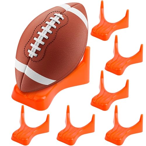 6Pcs Football Style Kickoff Kicking Tee Football Display Stand Compatible for All Ball Sizes Kickoff Stand for Kickoffs Practice Equipment