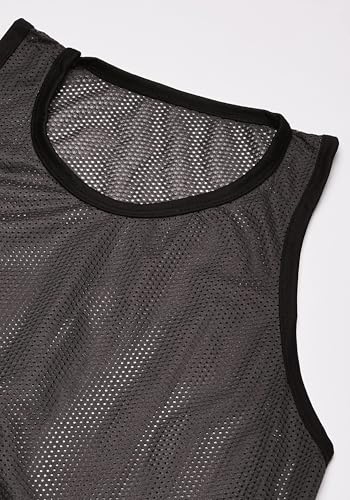 BlueDot Trading Adult & Youth Scrimmage Training Vests for Soccer, Basketball & More – Available in 1, 6, 12, 24 Packs - color: Grey, style: Youth 1 Pack