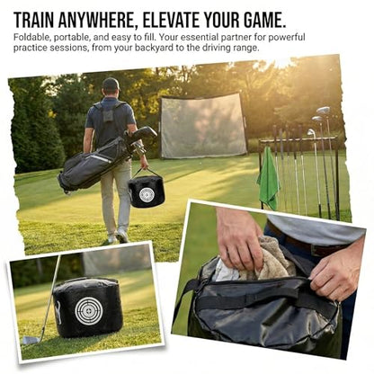 Golf Impact Bag - The Perfect Swing Trainer & Gift for Golf Enthusiasts - color: BLACK