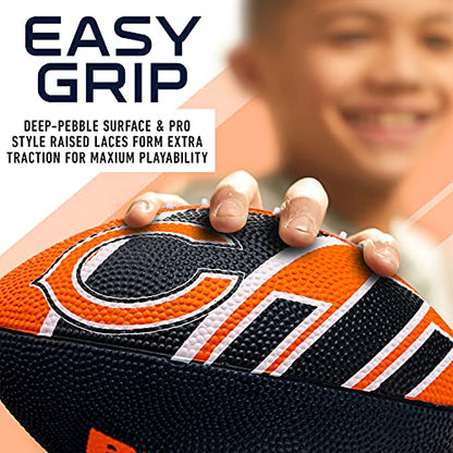 Franklin Sports NFL Team Footballs - Rubber Youth Mini Balls for All Teams - Kids 8.5" Football + Air Pump Sets - Official NFL Licensed - style: Chicago Bears