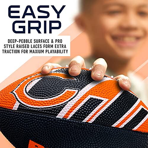 Franklin Sports NFL Team Footballs - Rubber Youth Mini Balls for All Teams - Kids 8.5" Football + Air Pump Sets - Official NFL Licensed - style: Chicago Bears