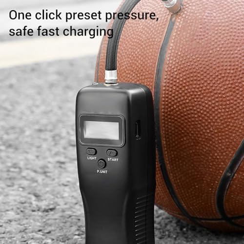 RiToEasysports Electric Ball Pump ABS Portable Automatic Air Pump 600mAh 15 PSI Fast Ball Inflator for Basketball Football Volleyball Soccer Training Players