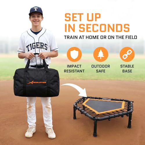 ACELETIQS Volleyball Rebounder Net, Soccer Rebounder, Lacrosse Rebounder, Baseball Rebounder Net | Improve Pitching and Fielding Training, Spiking, Passing and Shooting Skills - color: Baseball Rebounder