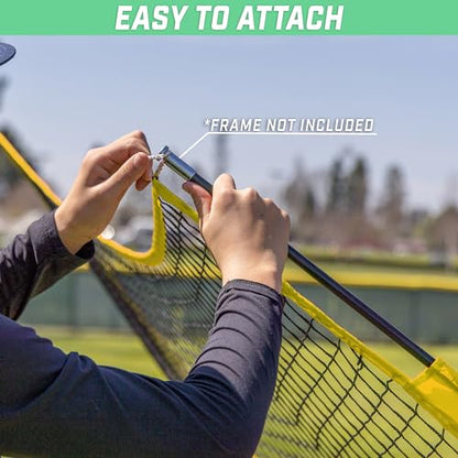 GoSports Replacement 7 x 7 ft Baseball Net - NET ONLY - Frame NOT Included - Choose Your Color - color: Yellow