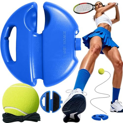 Solo Tennis Trainer Rebound Ball Set, Tennis Buddy Trainer, Tennis Training Equipment Ball with String, Tenniss Practice Rebounder At Home, Multifunction Practice Rebounder for Backyard - color: A+ball*1