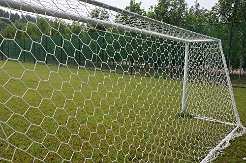 Aoneky Polyester Soccer Goal Net - 4 mm Cord - Replacement Full Size Football Post Net- Heavy Duty Soccer Netting - NOT Include Posts - size: 10 x 6.5 Ft
