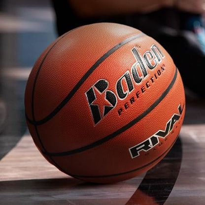 Baden | Rival | Premium Composite Indoor Game Basketball | Official Size 6 & 7 - size: Size 7 (29.5")