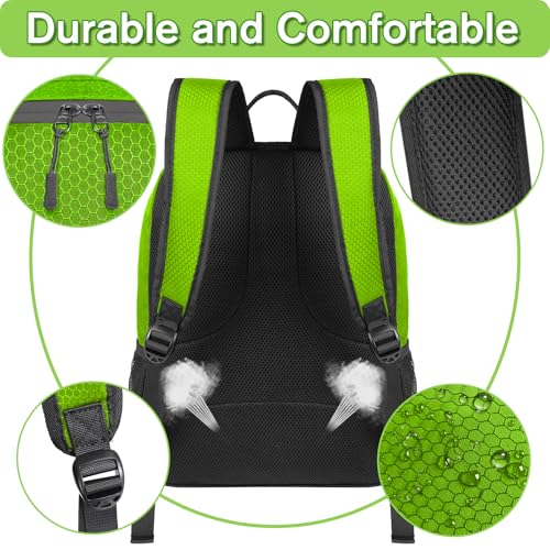 YOREPEK Soccer Backpack,Soccer Bag with Ball Holder, Water resistant Sport Equipment Bags Fit Basketball Volleyball Football - color: Green