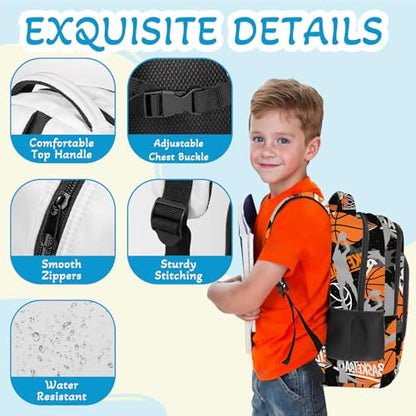 Basketball Backpack for Kids,School Bookbag Large Capacity Adjustable Bookbag Durable Lighting Multi Pockets School Bag Daypack Travel (Basketball) - color: Basketball