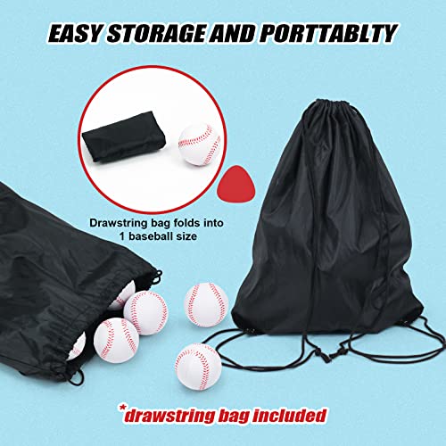 Foam Baseballs, 9 Inch Soft Baseballs Training Pitch Stress Ball with Drawstring Bag - color: White