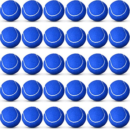 Vinsot 48 Pcs Standard Pressure Tennis Balls Bulk, Training Tennis Balls Practice for Player Beginner Training Sports Ball, 2.5 Inch - color: blue
