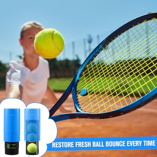 Soulchen Tennis Ball Pressurizer - Tennis Ball Storage Canister Holds 3 Balls Under 14 Psi Pressure, Reusable Stuff for Bounce Retention, Lightweight & Durable - color: Dark Blue