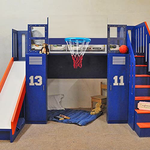 Aoneky 13.5 Inch Indoor Basketball Hoop - Wooden Back Board Replacement Basketball Rim