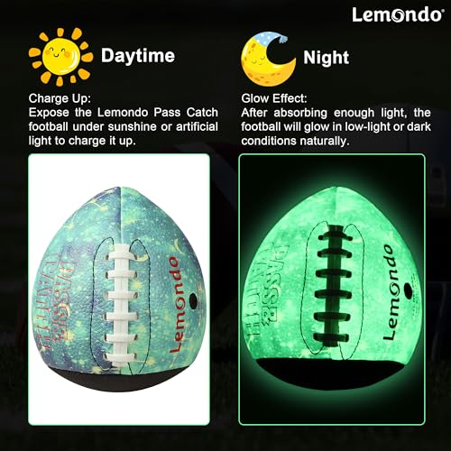 PassCatch Composite Training Football, Peewee Size, Youth Size(Ages 5-13) & Official Size(Ages 14+), Enhance Solo Passing Catching Skills(with Pump) - style: PeeWee Size 3(Ages 4-9)