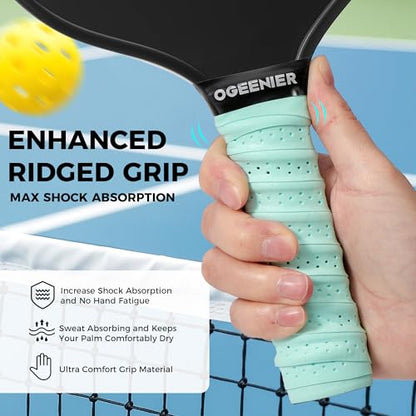 Pickleball Paddle Grips, Pack of 6, Non-Slip & Moisture Wicking Overgrip Tape for Pickleball Paddles - color: Light Blue + MintCream + White