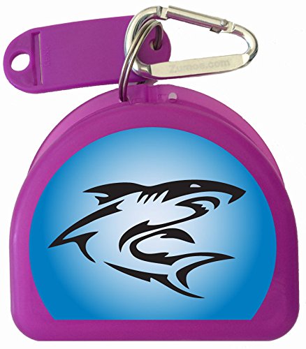 Mouth Guard Case Mouthguard Case Retainer Case - Shark - color: Purple
