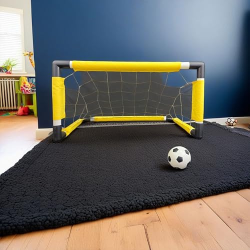 Mini Soccer Goal with Net Ball and Pump, Anchored Target for Shooting Drills, Easy Disassembly, Portable Sports Set for Yard Practice